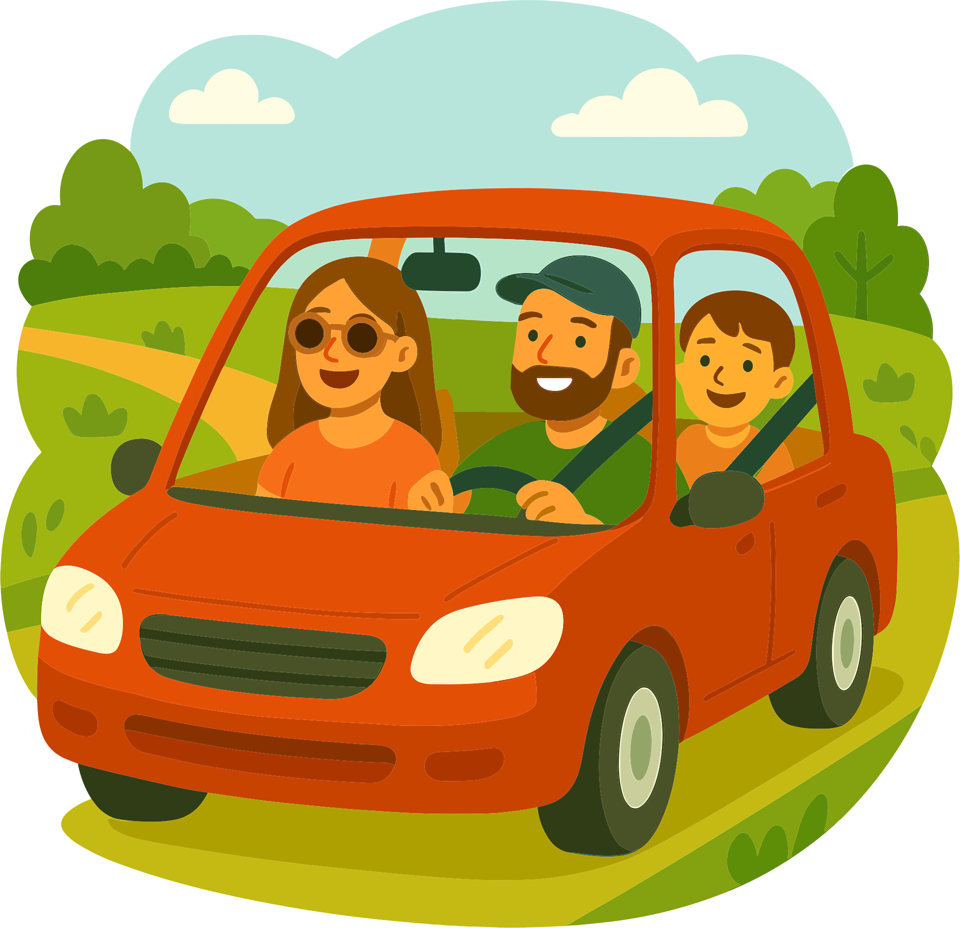 A car represting going out